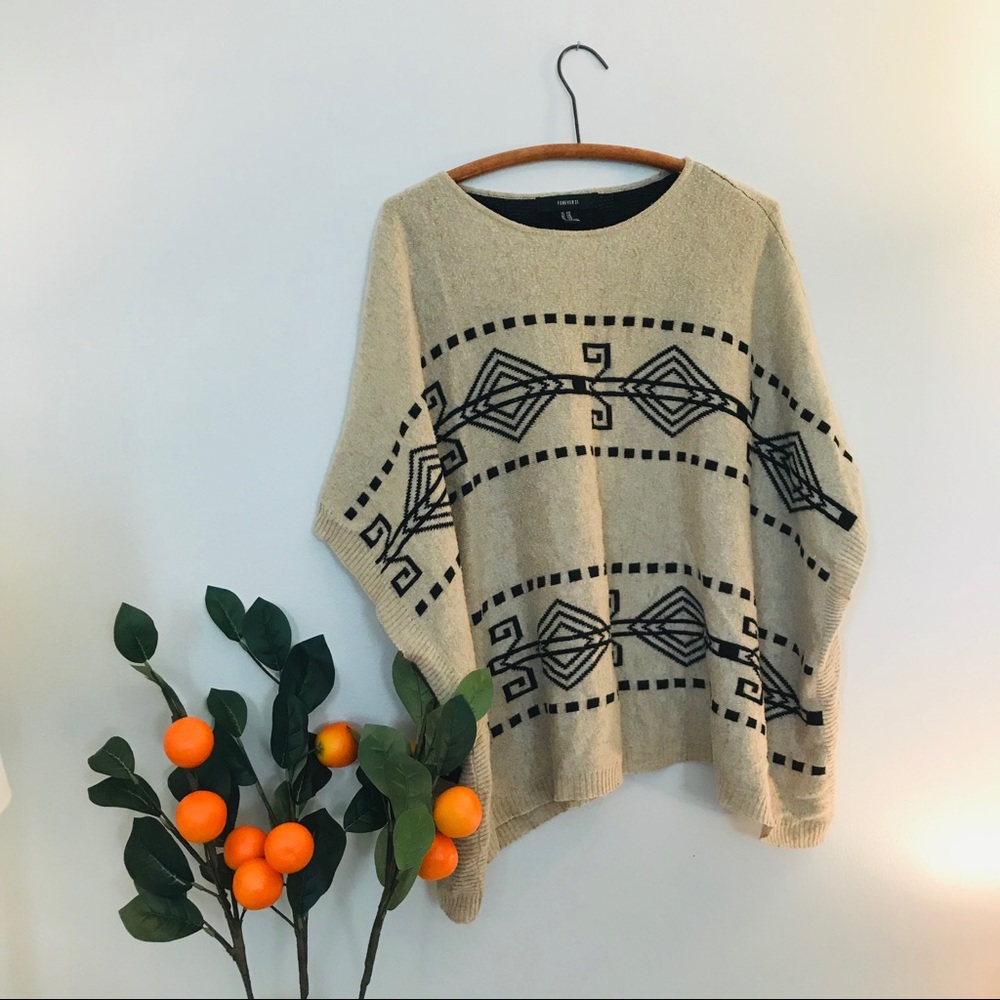 Forever21 Aztec poncho